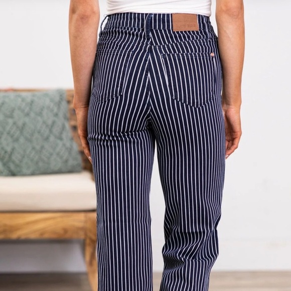 New Judy blue tummy control high waist jeans striped multiple size 7/28 - Picture 3 of 4